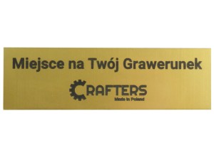 Tabliczka złota z grawerunkiem 20 x 5 cm