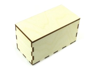 Drewniane pudełko z zamknięciem, złożone, skrzynka, kuferek 50x100x56mm