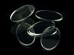 Podstawki pod figurki, 6 sztuk, kształt owalu, transparentne,  60x35x3 mm