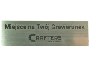 Tabliczka srebrna z grawerunkiem 10 x 3 cm