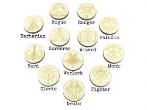 Znaczniki klas do gier RPG, 12 sztuk, 25 mm