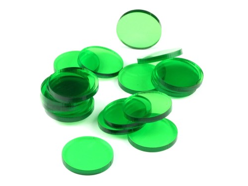 AGTMBR25_ Podstawki pod figurki(20), okrągłe, transparentne-niebieskie, 25 mm średnicy_białetłob.JPG